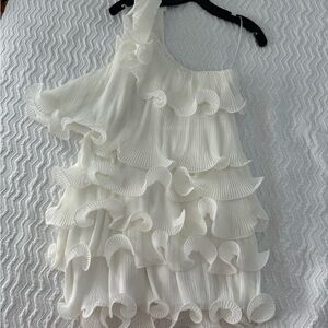 MILLY Blakely Tiered Ruffle Mini Dress Size 6